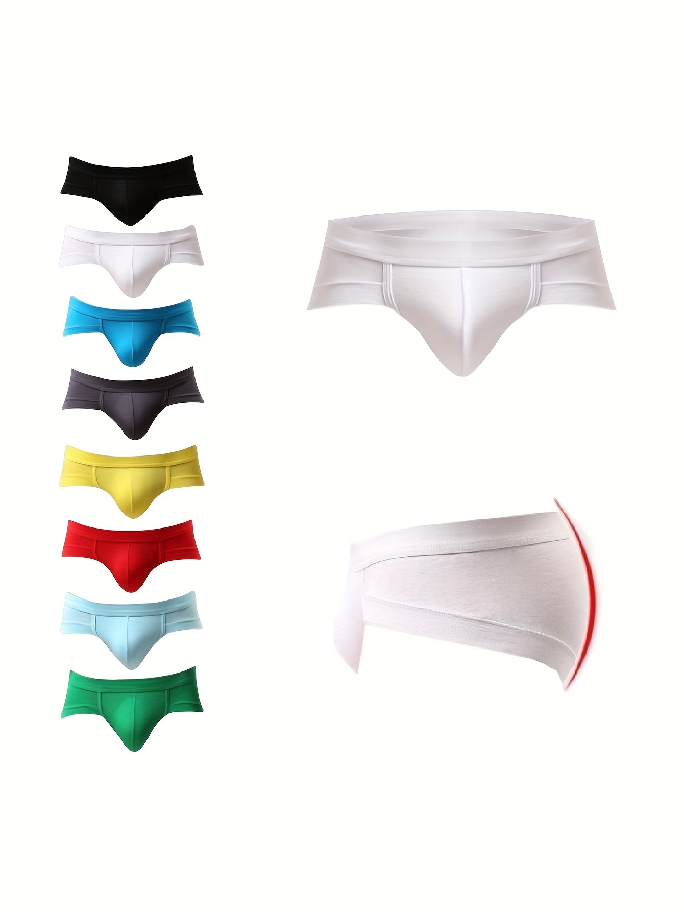 New Modal Mens Underware Sexy Men's Briefs Slip U Convex Pouch Breathable  Man Underpants Bikini Soft Lingerie 3 Colors Panties