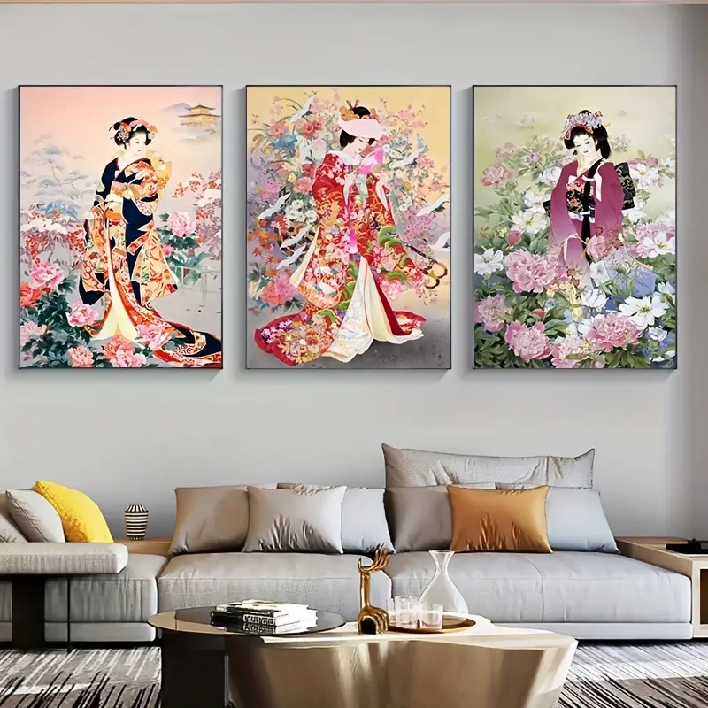 Japanese Beauty Wall Art Canvas - Transform Your Living Room With Stunning Artwork! - Temu