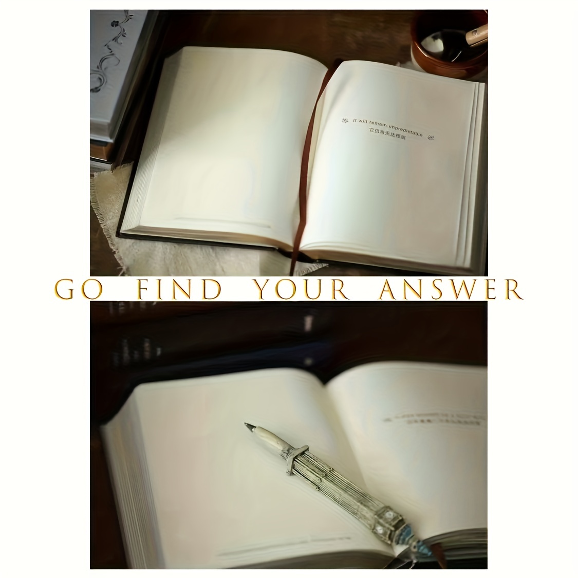 4 Answer Book Notebook - Find Your Answer, Guide Your Way, Inner Destiny, Magic