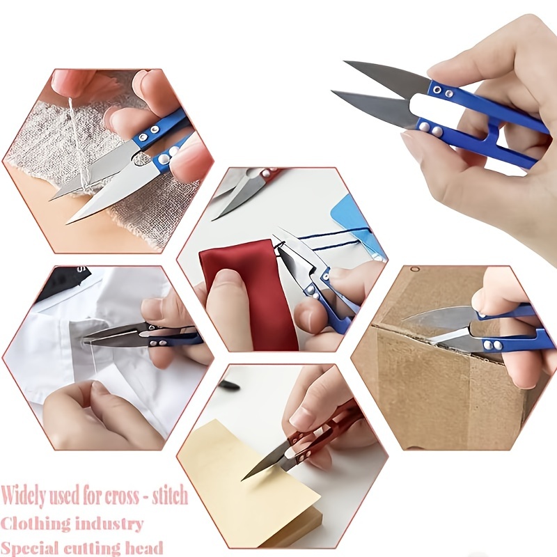 4Pcs U Sewing Scissors Clippers Yarn Scissors Cutter Sewing Snips For  Cutting