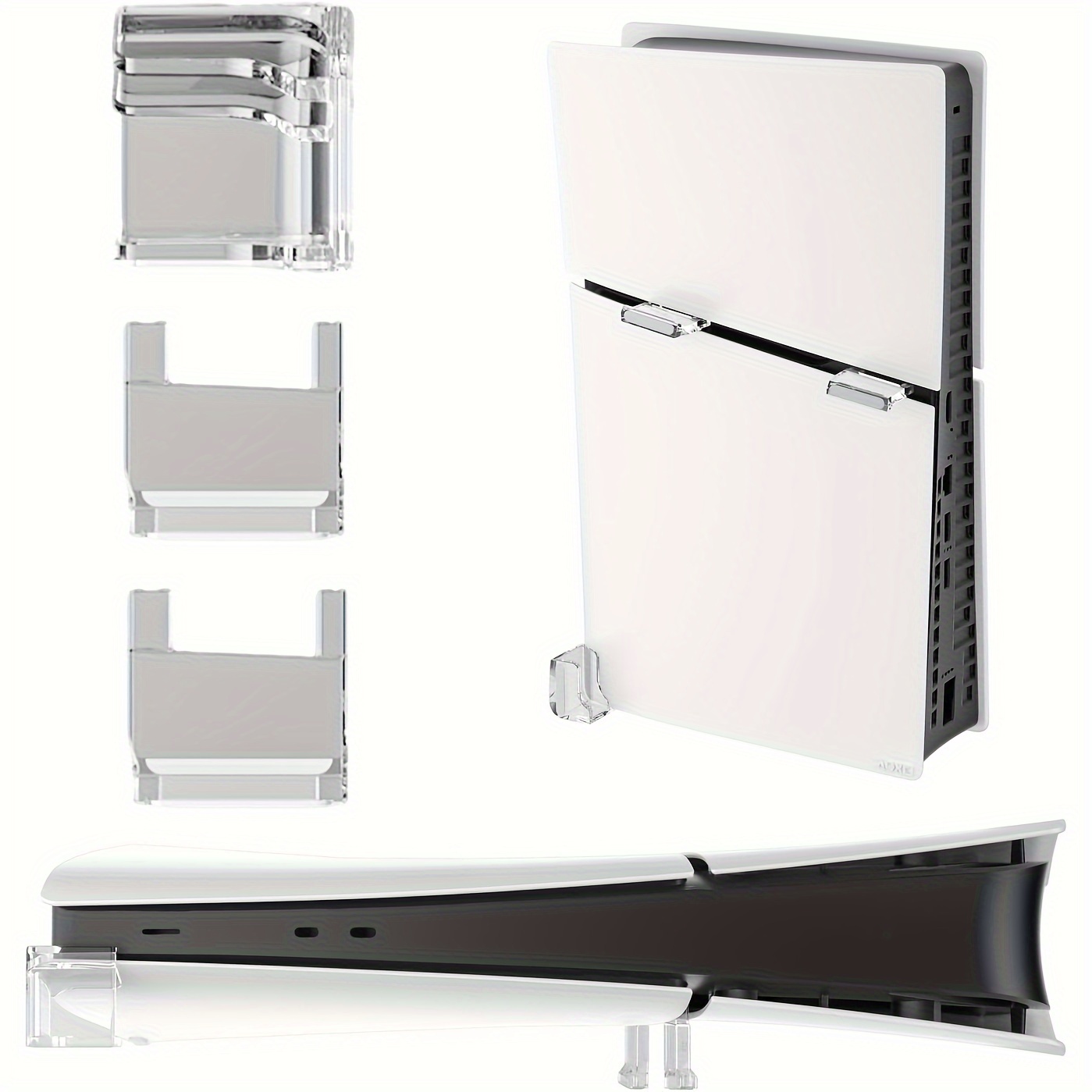 Soporte horizontal delgado Ps5, soporte base de accesorios delgados Ps5  compatible con las ediciones digitales y discos de consola delgados Ps5,  diseño minimalista