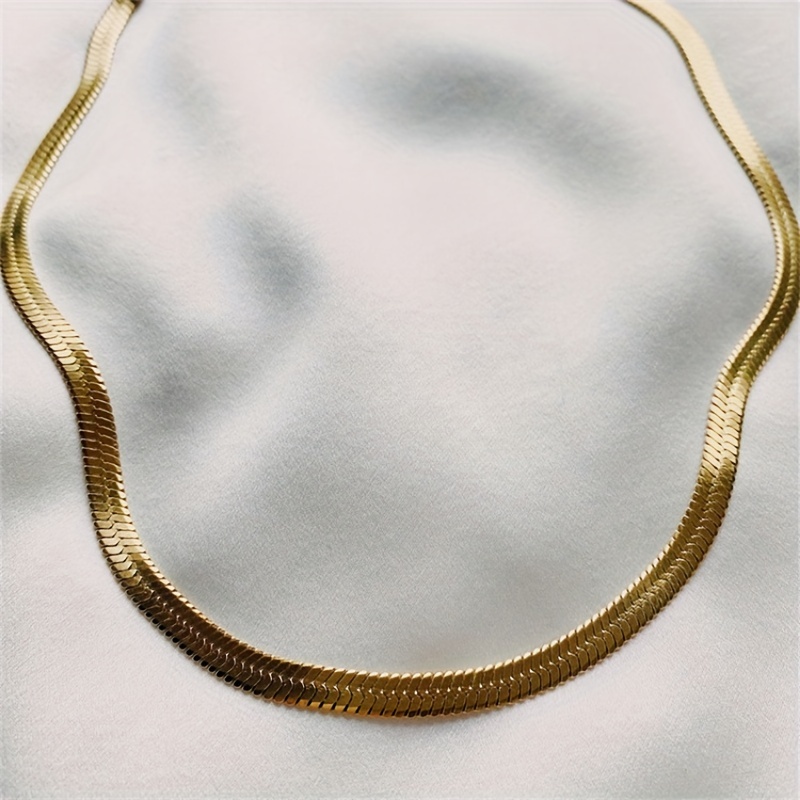 2pcs Casual Versatile Stainless Steel Double Stacked Chain Set