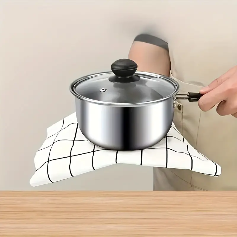 Stainless Steel Covered Small Soup Pot Household Instant - Temu