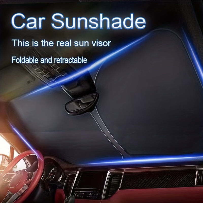 1pc Car Windshield Sun Visor: Foldable Sun Shade Cover for Front Window -  UV Protection & Interior Cooling!