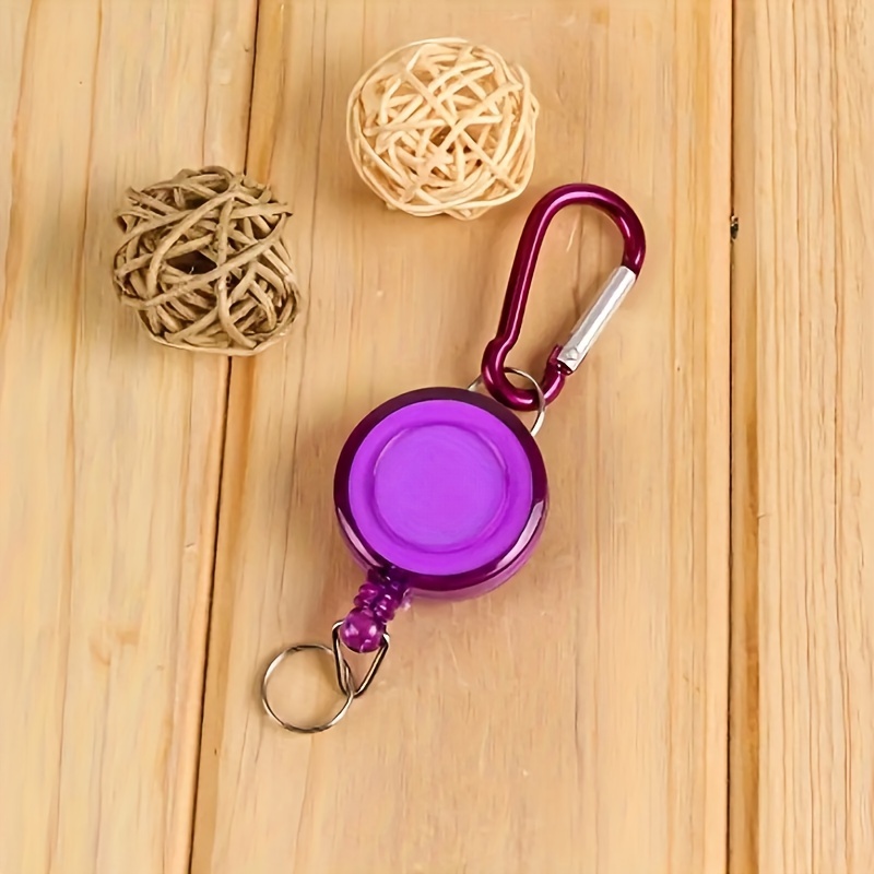 Frosted Keychain Buckle Portable Plastic Telescopic Round - Temu