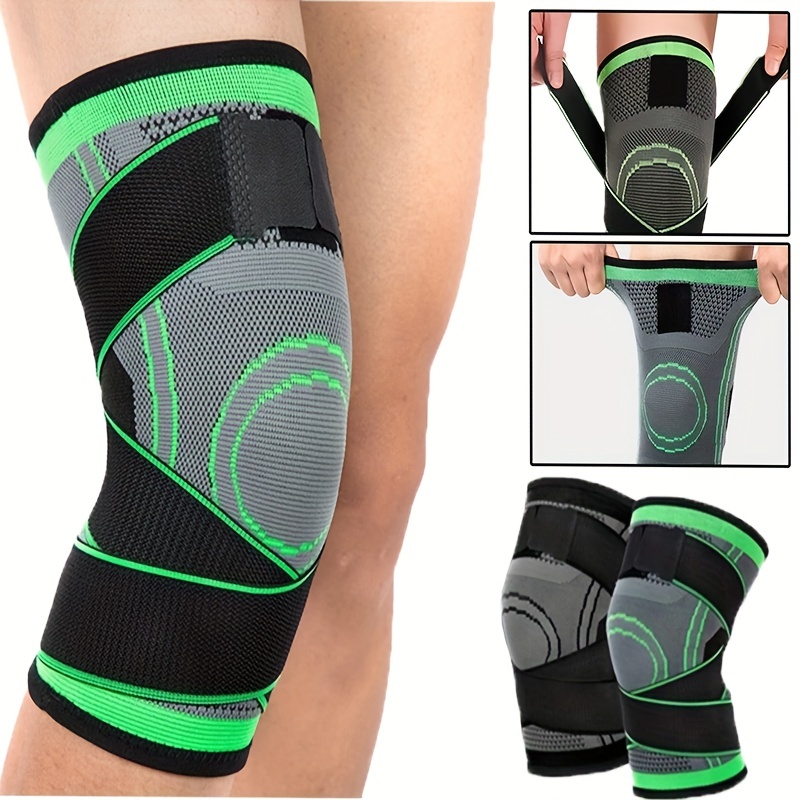 Genouillère avec Fermetures velcro - Vert taille XXL - Sangle de compression