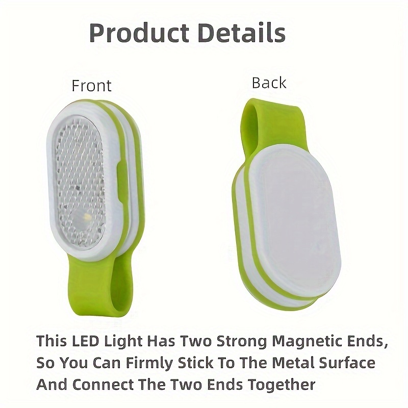  LED Running Light, 2Pack Rechargeable Clip On Magnetic