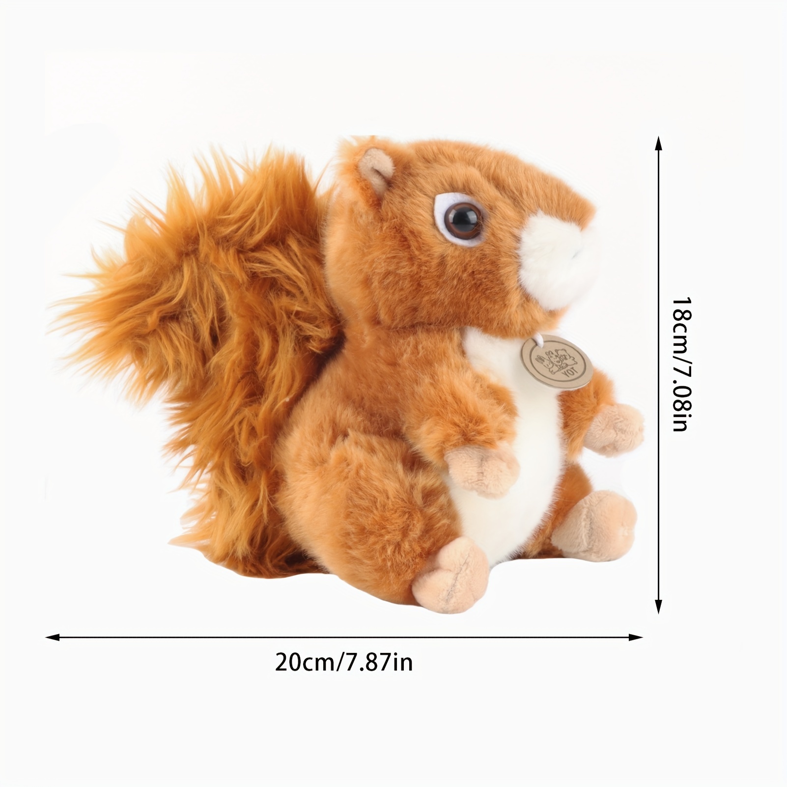 7 08in cute squirrels plush toy simulated animals pillow toys for kids boys and girls birthday holiday gift 1