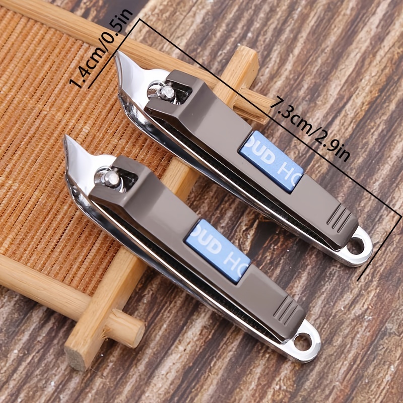 Nail Clipper with Catcher, Slanted Edge Nail Cutting Clippers Stainless  Steel Fingernail Cutter Trim with File for Men and Women
