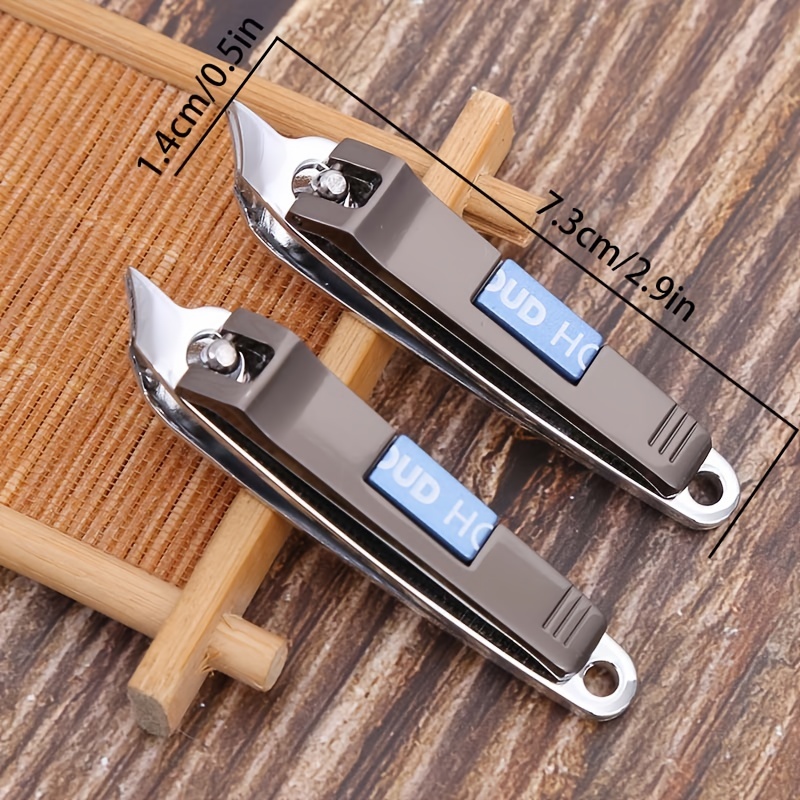  Nail Clipper with Catcher, Slanted Edge Nail Cutting Clippers  Stainless Steel Fingernail Cutter Trim with File for Men and Women : Beauty  & Personal Care