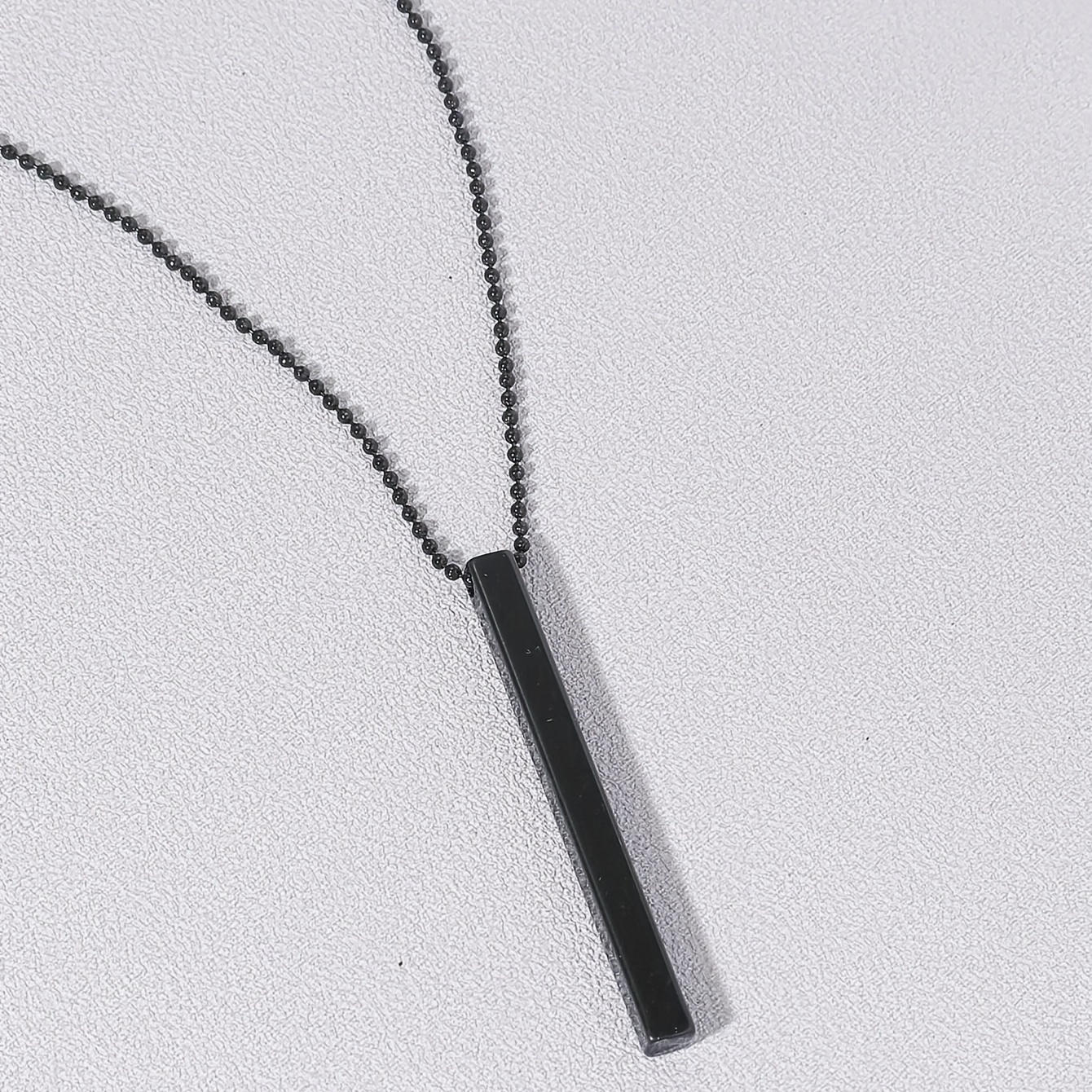 Fashion Rectangle Stainless Steel Pendant Men Necklace Classic Cuban Chain  Necklace For Men Jewelry Gift