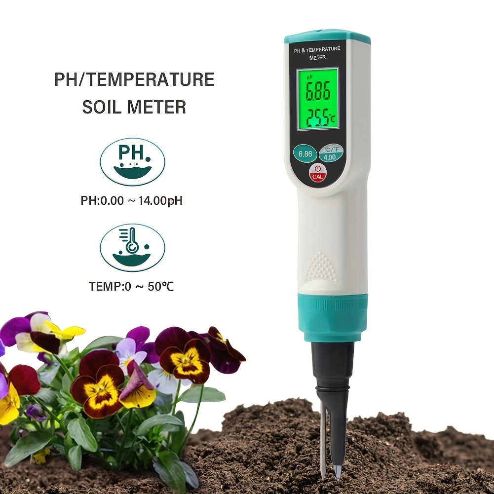 Fertility Plant Soil Thermometer Hygrometer 4 In 1 Lcd Digital Ph