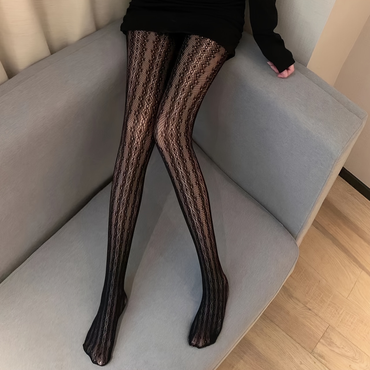 Collants En Maille De Dentelle, Collants À Pieds Creux Taille Haute Lolita,  Bas Et Bonneterie Pour Femmes, Achetez Plus, Économisez Plus