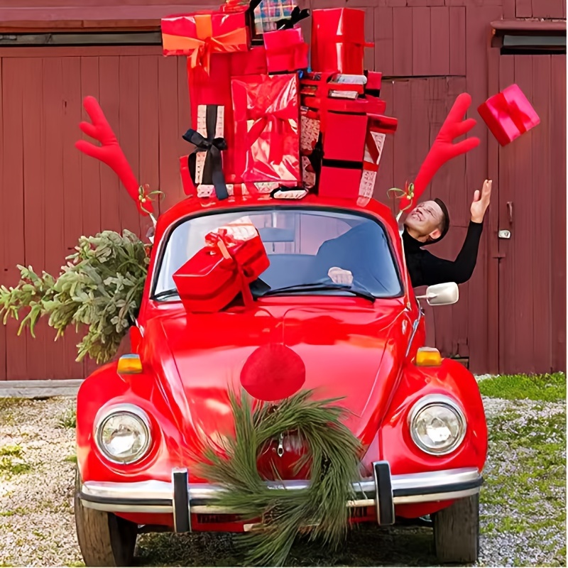 1 Set Weihnachtsauto dekorations set Auto rentiergeweih - Temu Austria