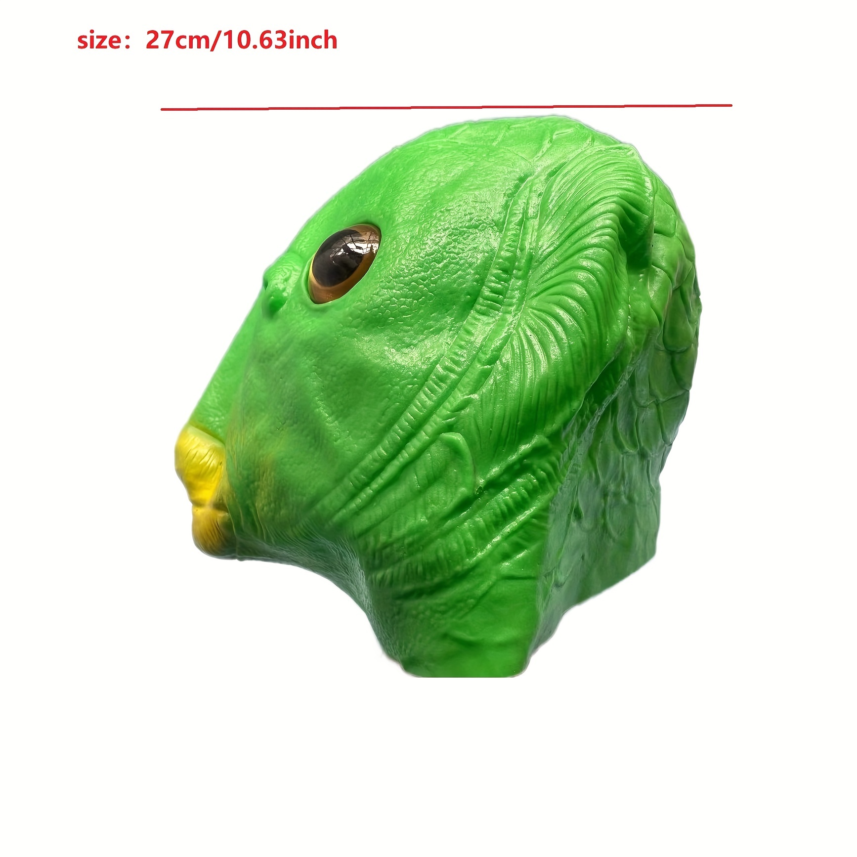 Molezu Halloween Costume Fish Head Party Mask Green Adult Animal Cosplay  Prop Latex Masks