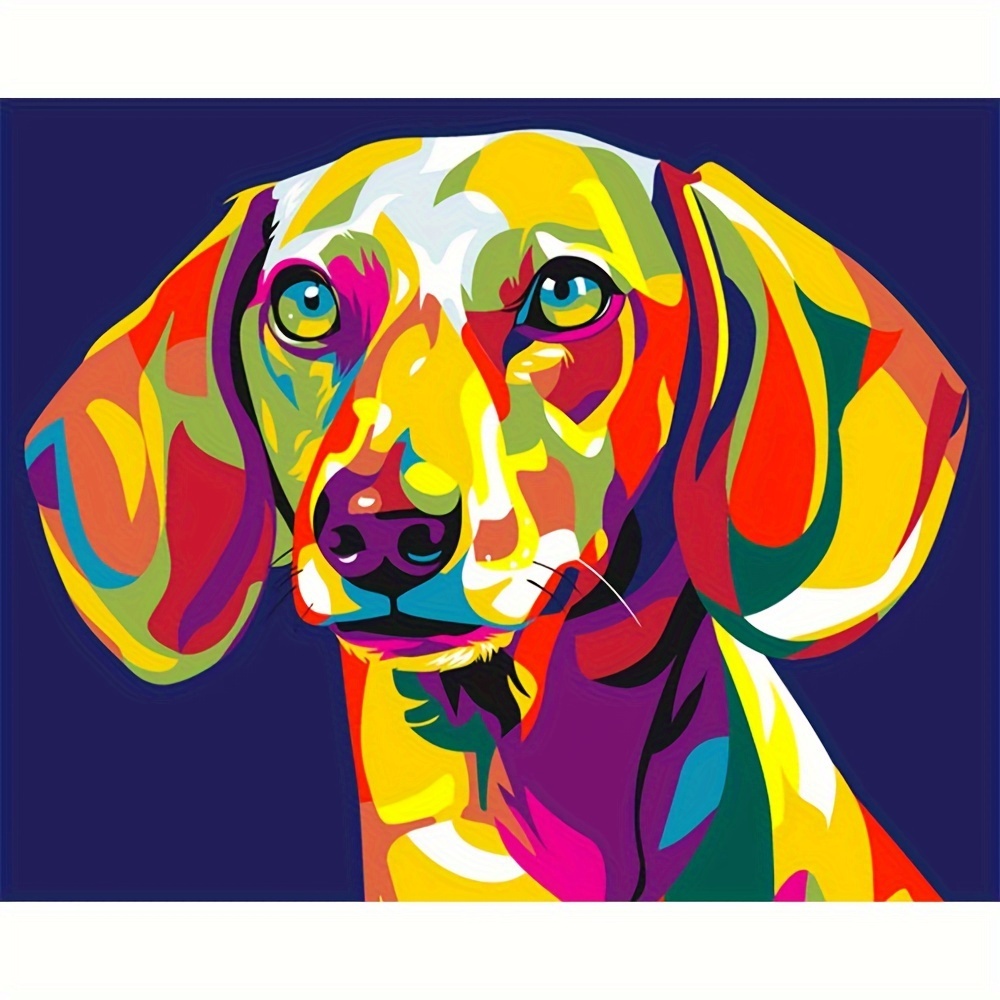 Colorful Puppy Dog - Animals 5D Diamond Paintings