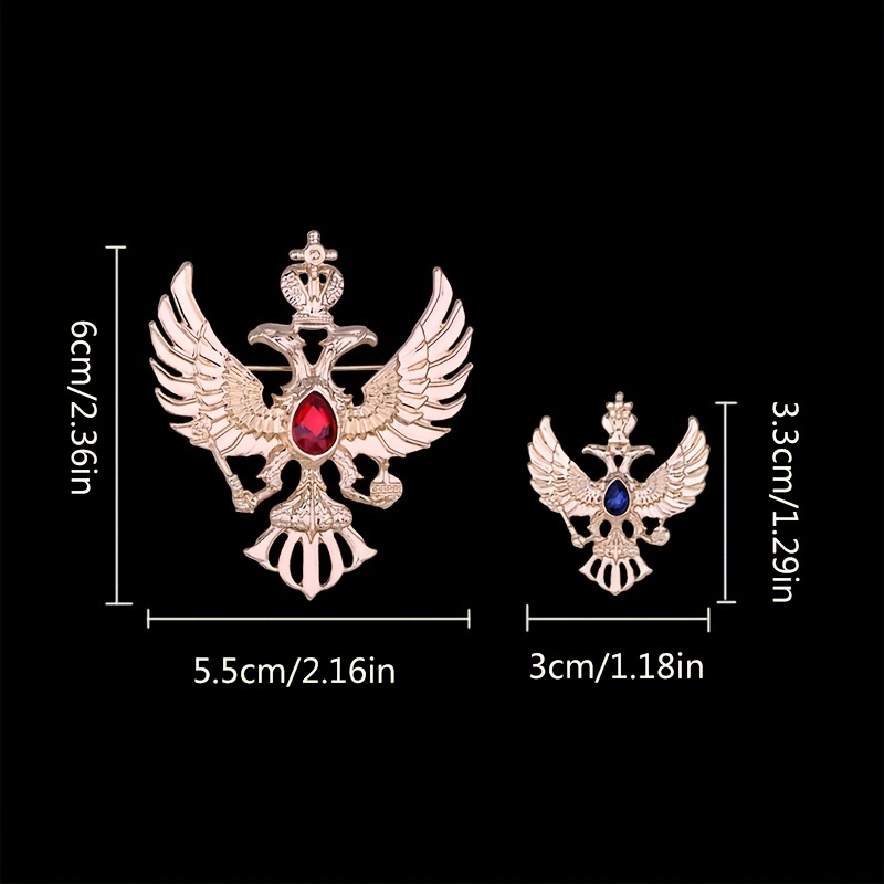 Broche homme tête aigle