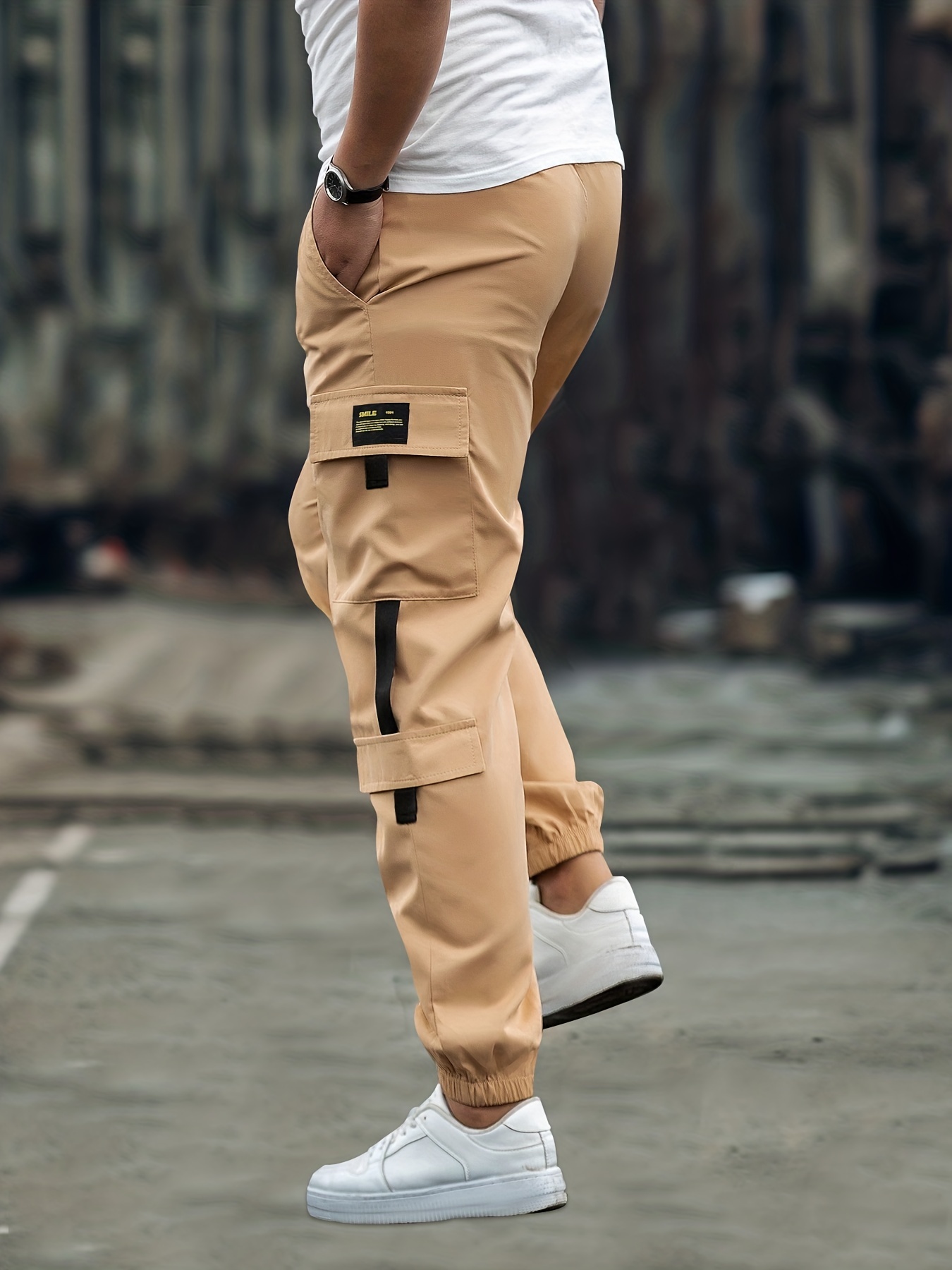 Multi Flap Pockets Cargo Pants Men's Casual Loose Fit - Temu Italy