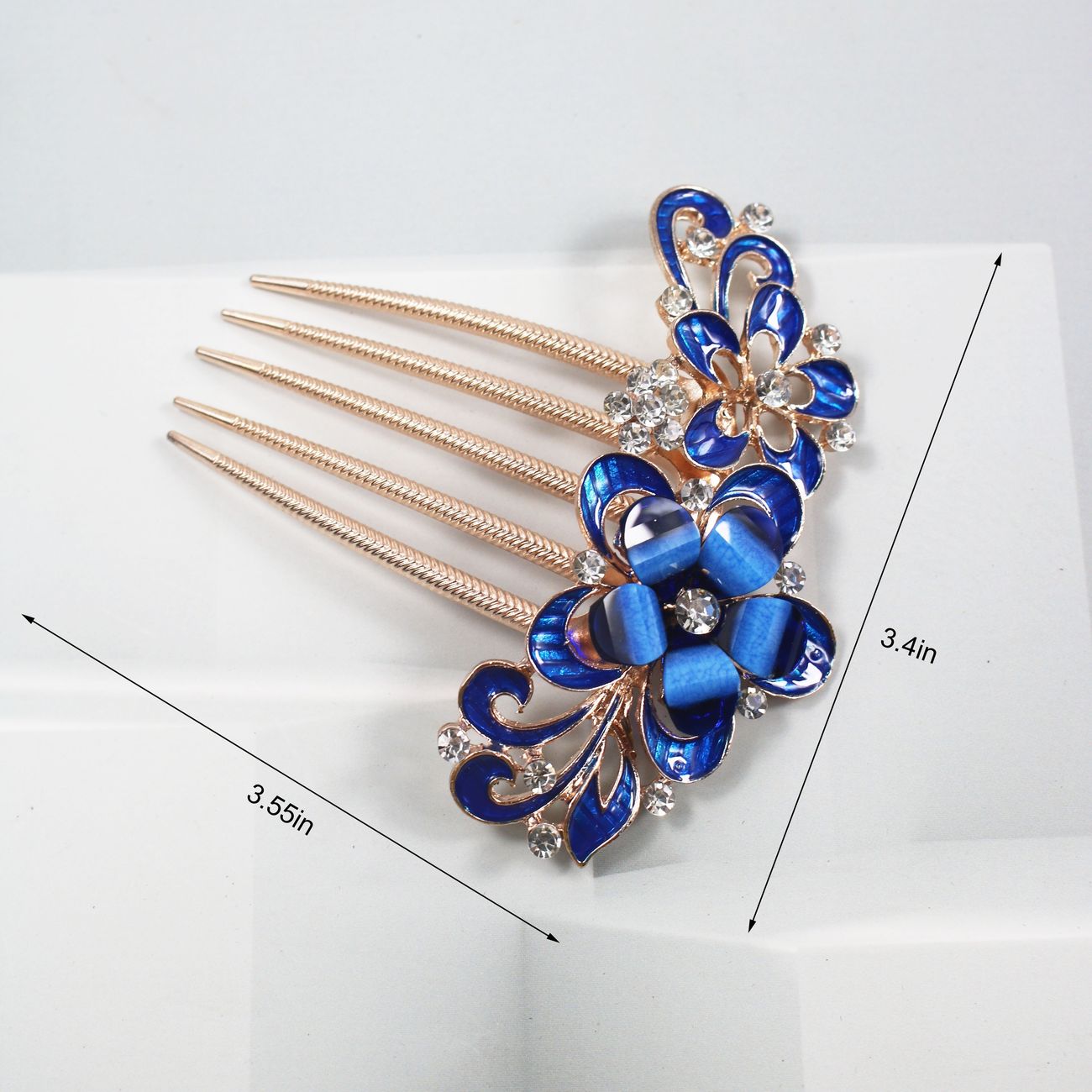 Flower Bridal Hair Comb Rose Golden Bride Wedding Hair Piece Side Comb  Party Prom Hair Accessories For Women Girls | High-quality & Affordable |  Temu