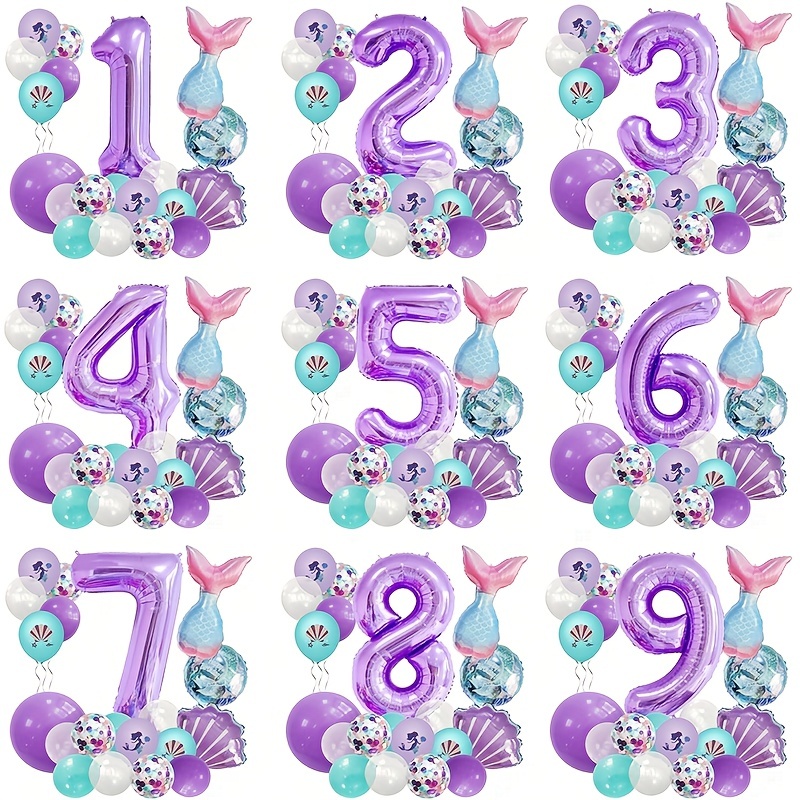 Little Mermaid Birthday Party Balloons Sea Theme Decorations