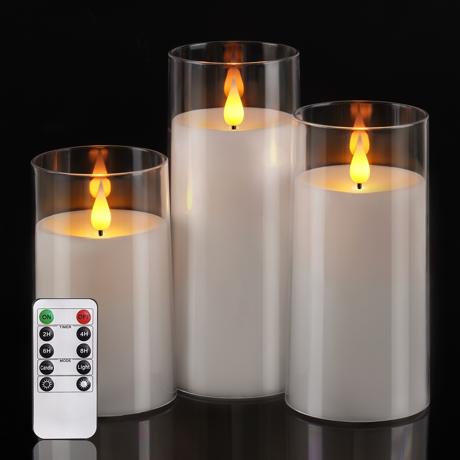 3 candele a LED per cimitero, per esterni, colore rosso, funzionamento a  batteria con 6 mesi di durata e effetto tremolante, Ø 7 cm x 12 cm :  : Illuminazione