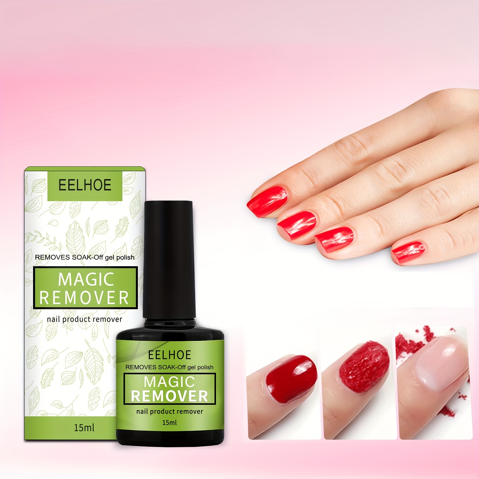 Gel Nail Polish Remover, Magic Remover Gel Nail Polish, Quickly Soak Off  Nail Polish Remover 15ml, Check Out Today's Deals Now