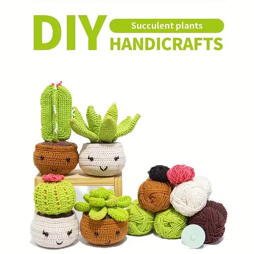 1set Crochet Kit For Beginners, Hanging Potted Plants Crochet Starter Kit  With Step-by-Step Instructions And Video Tutorials Complete Crochet Kit For