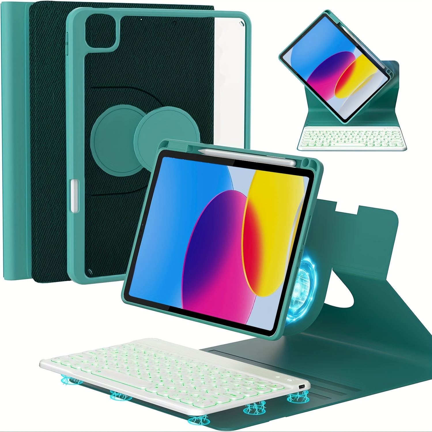 For Ipad 10th Generation Case With Keyboard 2022 360° - Temu