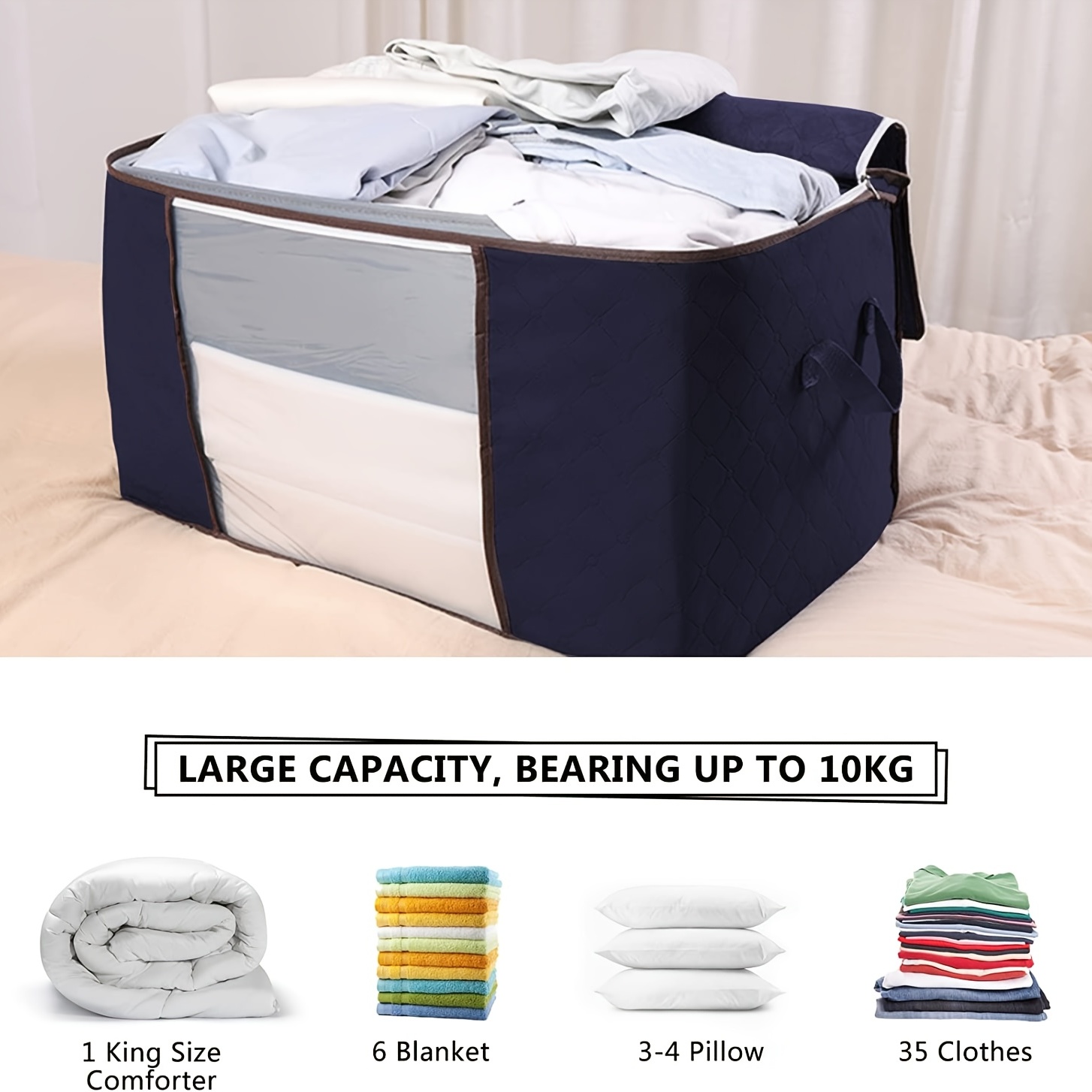 Oxford Foldable Storage Bags Blankets Duvets Quilted Bag Wardrobe Organizer  Plus Size Bolsas Almacenaje Ropa Rangement Vetements