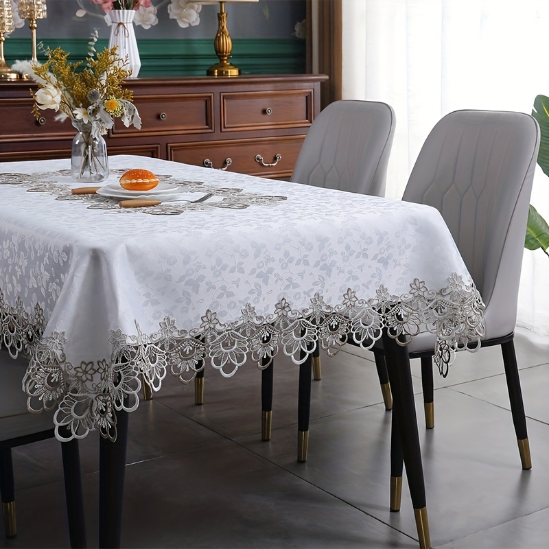 Nappe Blanche Rectangulaire Personnalisée Surdimensionnée 210cm Couverture  De Table À Manger Ronde Pour Les Événements De Mariage Vente En Plein Air  210626 Du 15,32 €