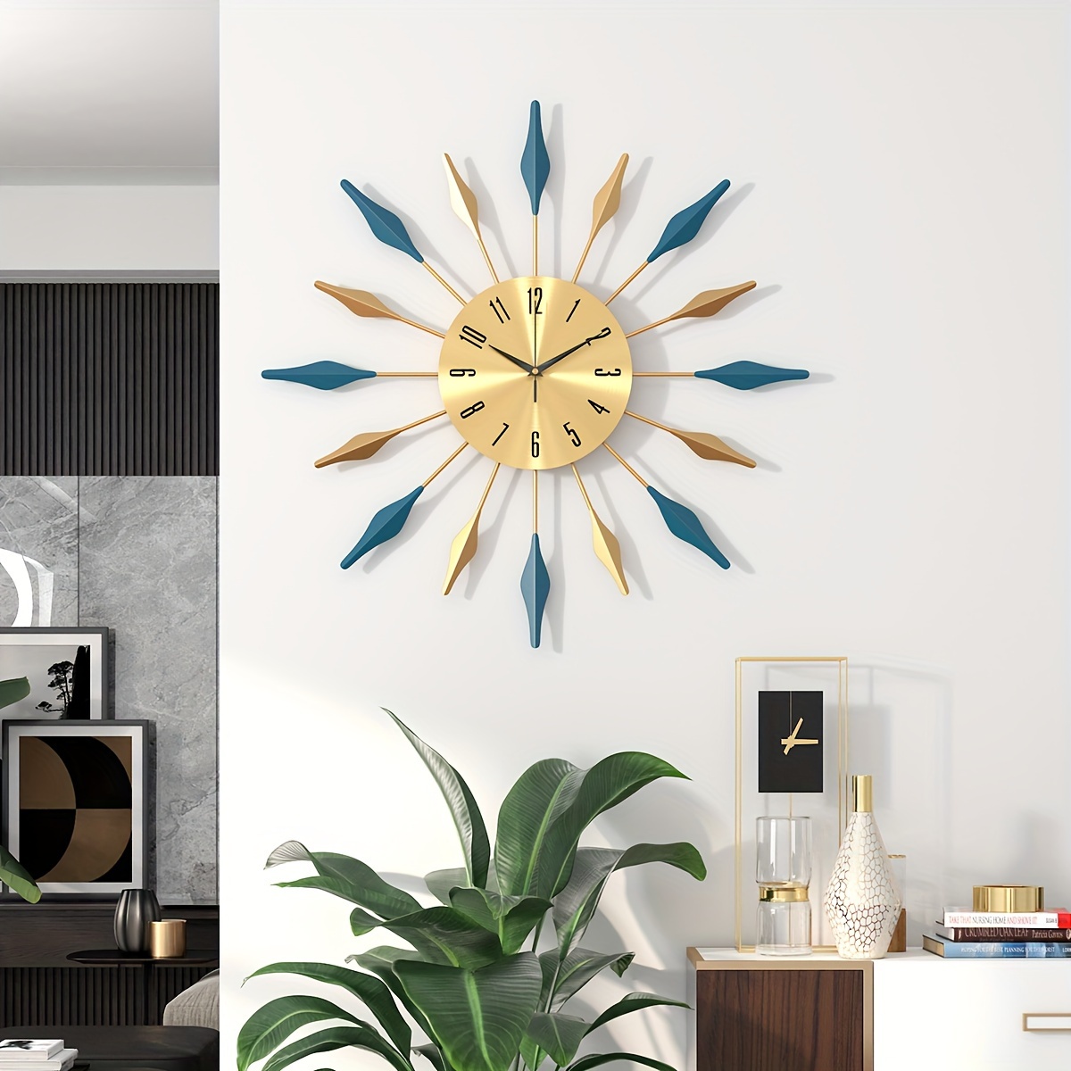 Reloj de pared grande de diseño moderno para decoración del hogar