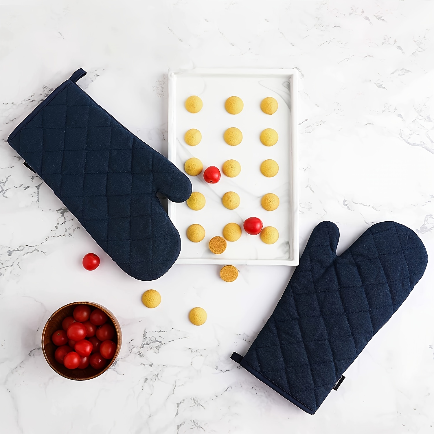 Oven Mitts And Pot Holders , Kitchen Oven Glove High Heat Resistant 500  Degree Extra Long Oven