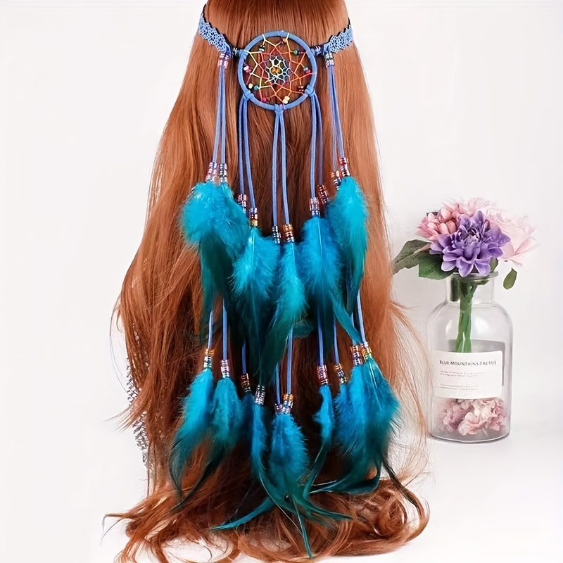 1pc Accesorio Cabello Plumas Largas Jefe Indio Carnaval - Temu Chile