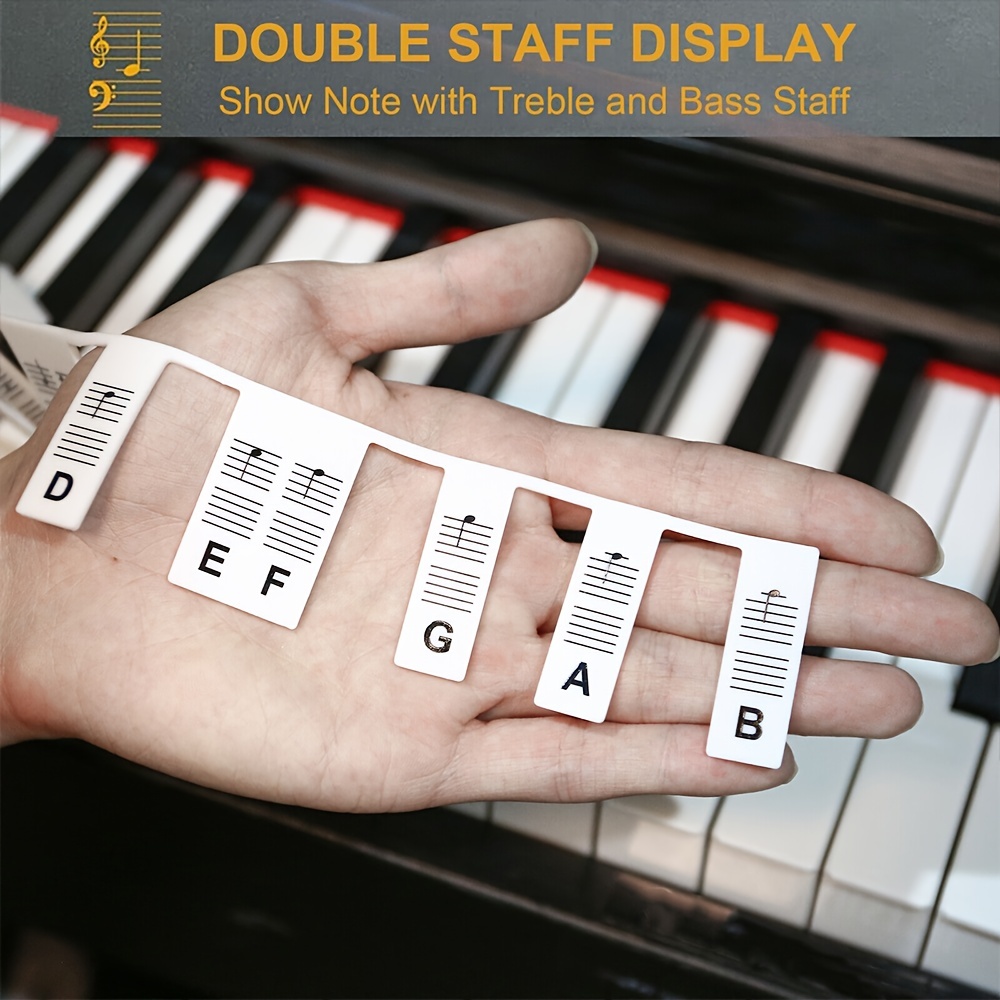 Étiquettes amovibles de notes de clavier de piano en silicone