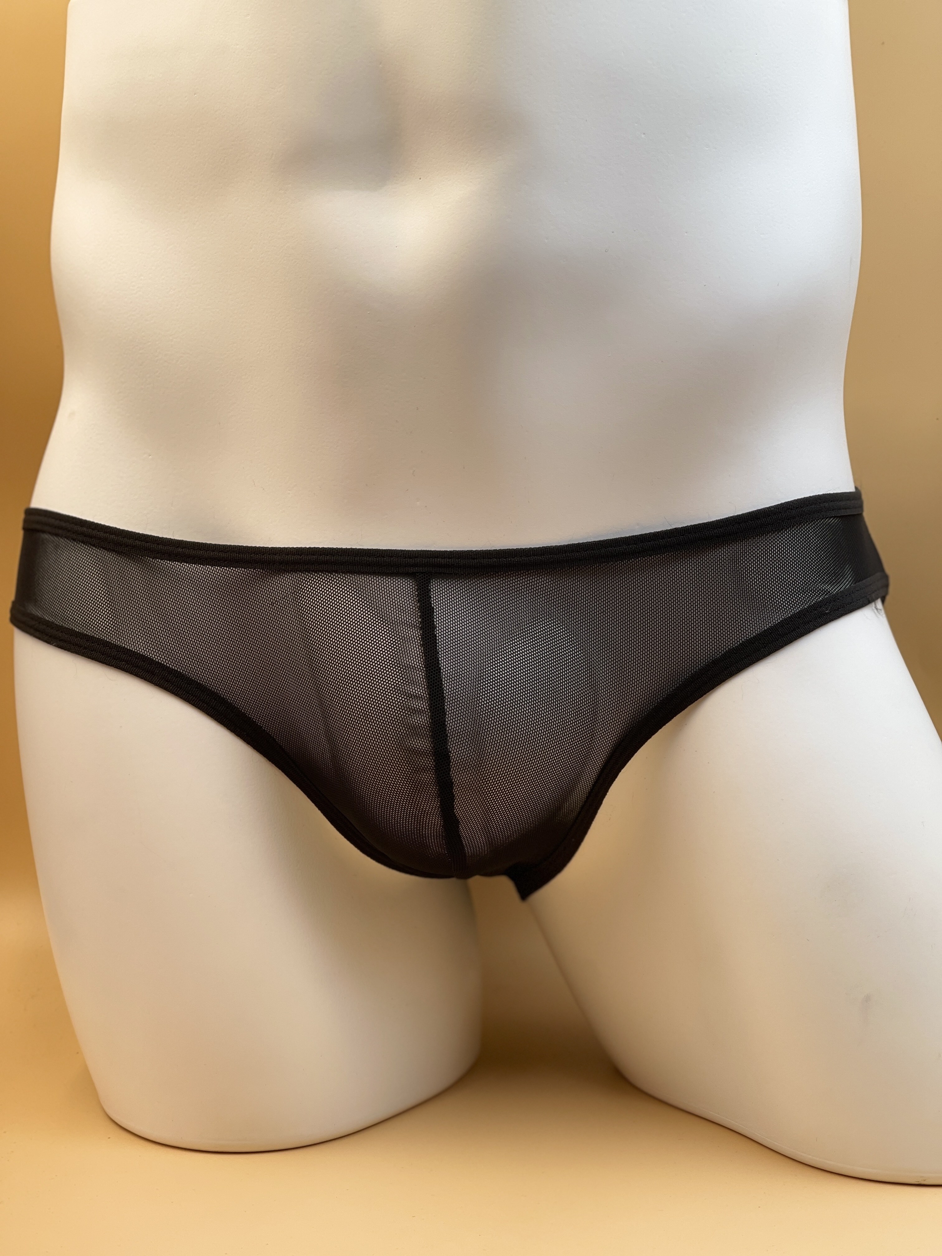 Men's Sheer Mesh Argyle Low- Briefs - High Stretch For Comfort And