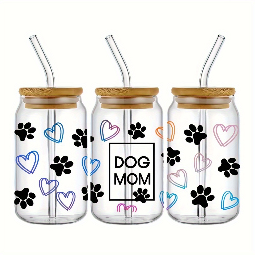 Dog Mom Uv Dtf Cup Wraps Decals Transfer Printing Waterproof - Temu