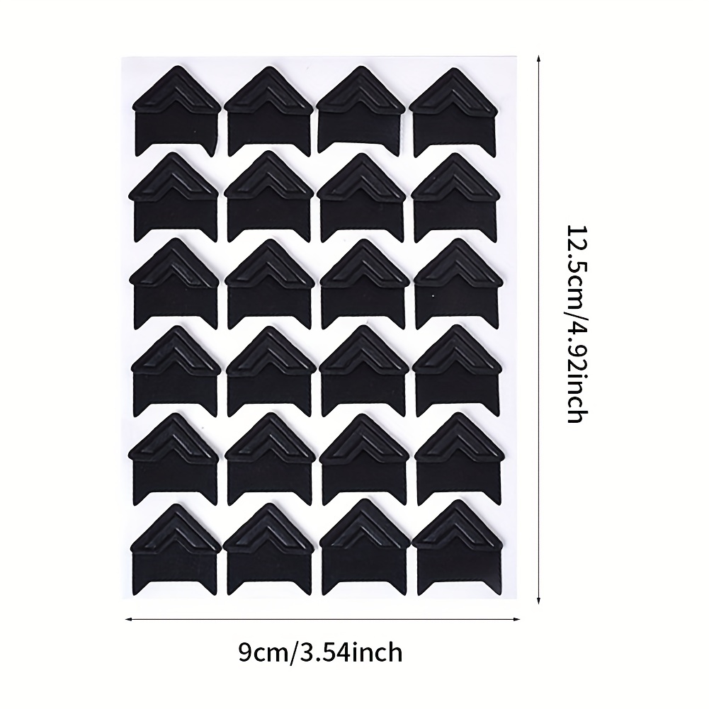 12 Sheets 288 Pcs Picture Corners for Scrapbooking,Self Adhesive Black Photo
