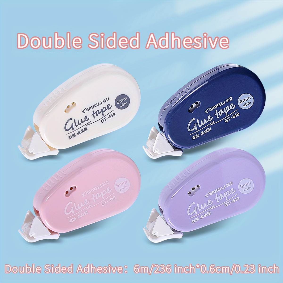 Deli 6mm*8m Double Sided Dots Glue Tape Roller for Kid's DIY Handicraft  Archival Scrapbooking Paper Tape Adhesive Supplies