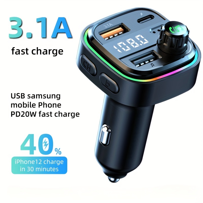 Transmetteur FM Wireless Bluetooth Voiture Car Electronic Accessories  Handfree Dual USB Car Charger 2.1A MP3 Music Player