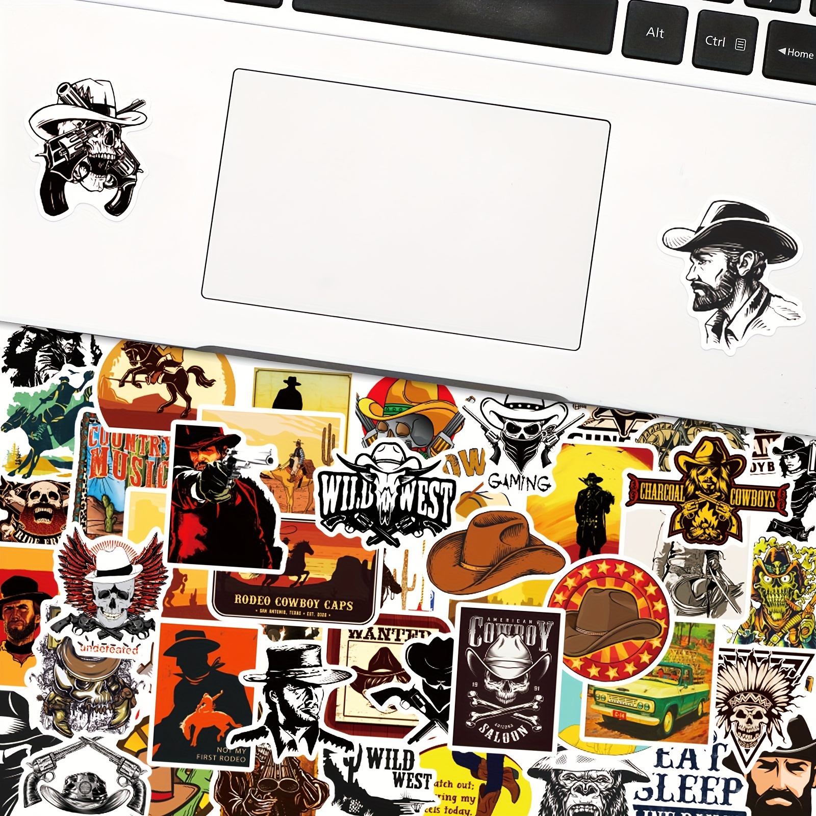 MiaoWu 50PCS Cowboy Stickers, Country Western Decals Vinyl Waterproof  Stickers for Water Bottle Laptop Luggage Helmet Skateboard Snowboard Guitar