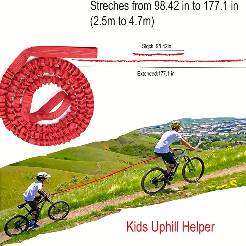 Outdoor Eltern-Kind-Zugseil Mountainbike Anhänger Seil Kinderfahrrad Zugseil  Fahrrad Abschleppseil Rot