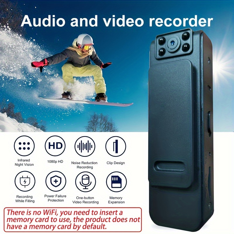 HD Mini Cámara Espia Grabador de voz Dictaphone 1080P Micro Cam cuerpo  Deporte Collar de clip de video soporte de grabación DVR Oculta la tarjeta  del TF - China Cámaras Mini Cámara