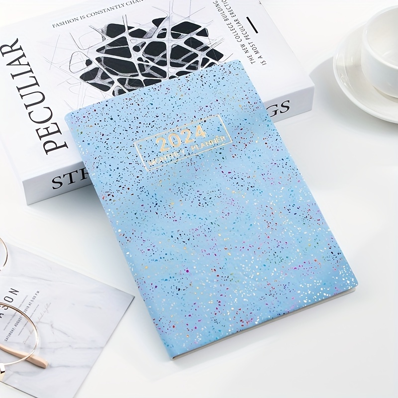 2024 New A6 Laser English Schedule Book Colorful Star Cover - Temu