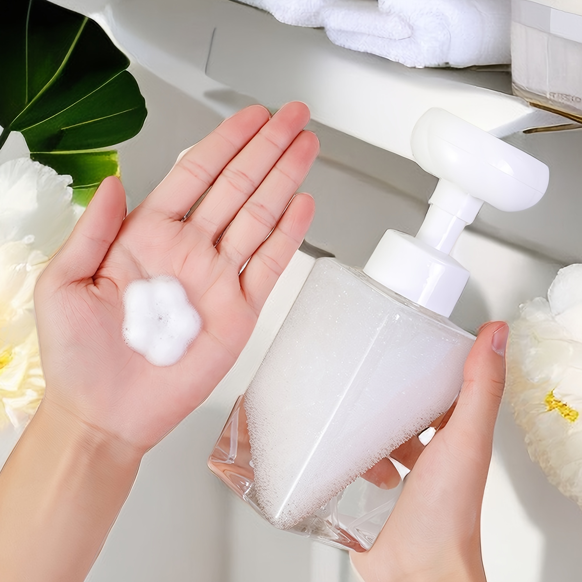 8/10 Pack 30ML Foam Dispenser Bottle White Plastic Refillable Mini Foam  bottle Foaming Soap Dispenser Pump Bottles for Travel