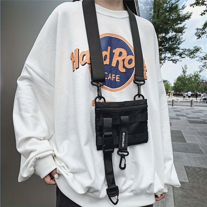 2023 Hip Hop Streetwear Men Chest Rig Bags Multifunction Tactical Vest  Chest Packs Casual Travel Storage Waist Bag Backpack Male