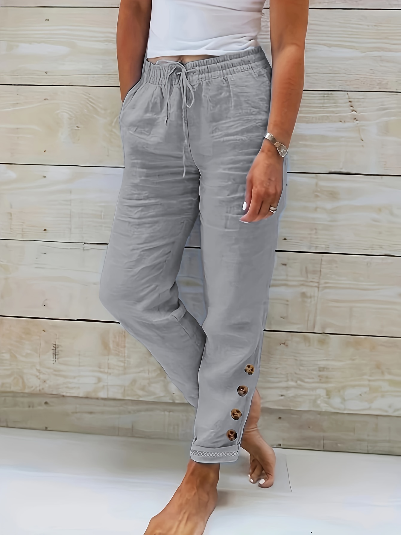 Pantalones frescos para mujer de algodón (venta online)