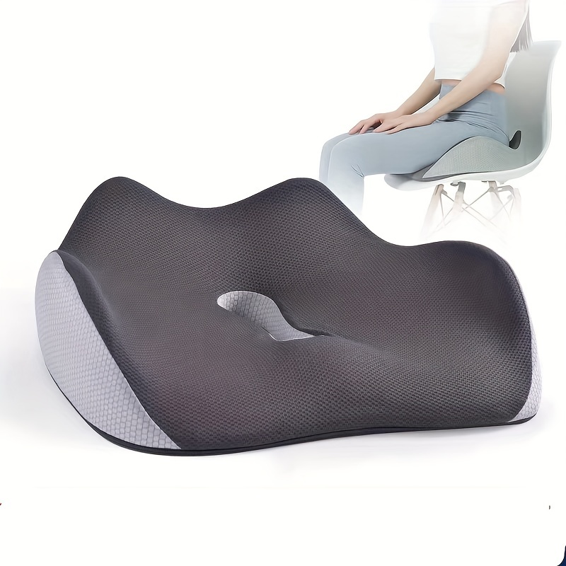 1pc Memory Foam Office Chair Cushion For All-Day Sitting, Seat Cushion,  Chair Pad For Car Seat,Wheelchair And Desk Chair, Tailbone And Sciatica  Pain R