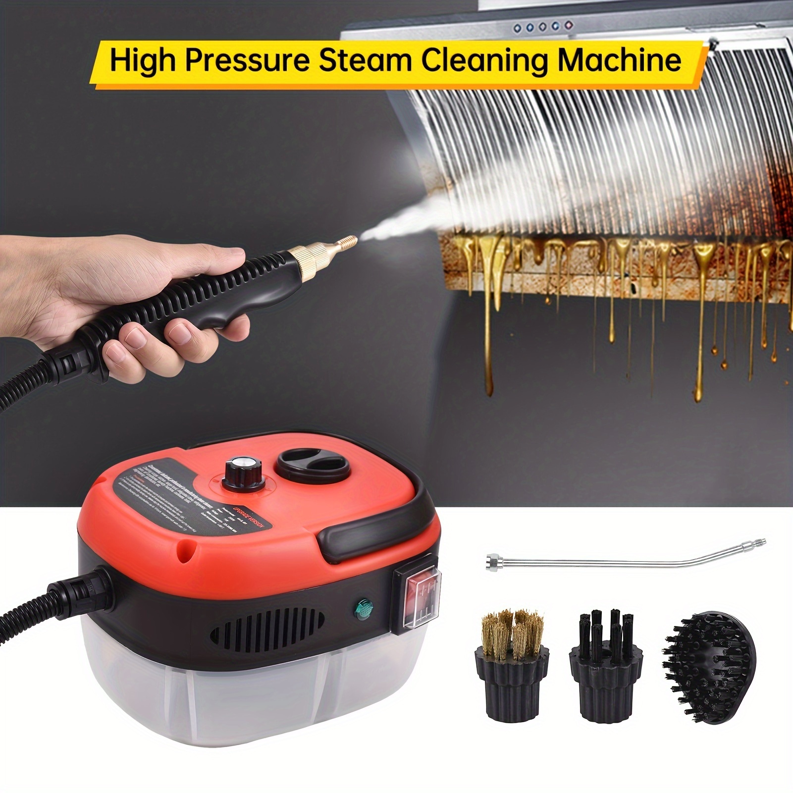 High Pressure Steam Cleaner, Handheld High Temp Portable Cleaning