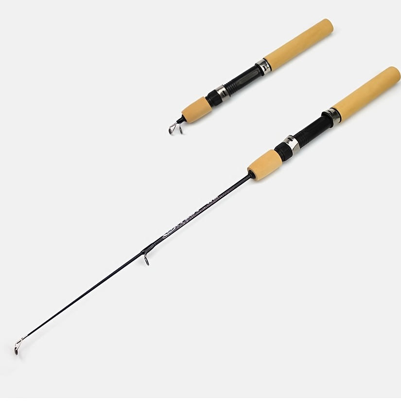 Premium Ice Fishing Rod Comfortable Wooden Handle High - Temu