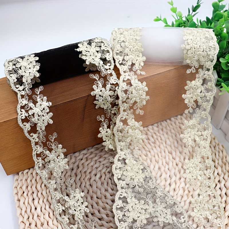 Bilateral Embroidered Lace Trim Net Embroidery Tulle Lace - Temu